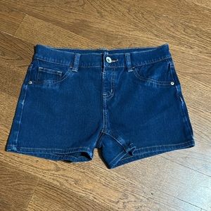 blue jean shorts